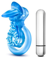 Stay Hard 10 Function Vibrating Tongue Ring Blue
